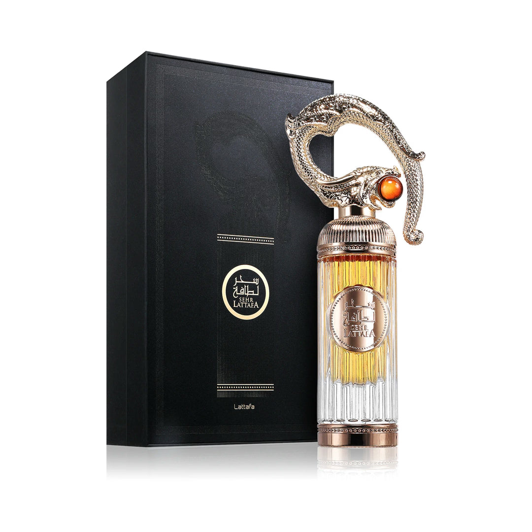 Embalagem elegante do perfume Sehr da Lattafa
