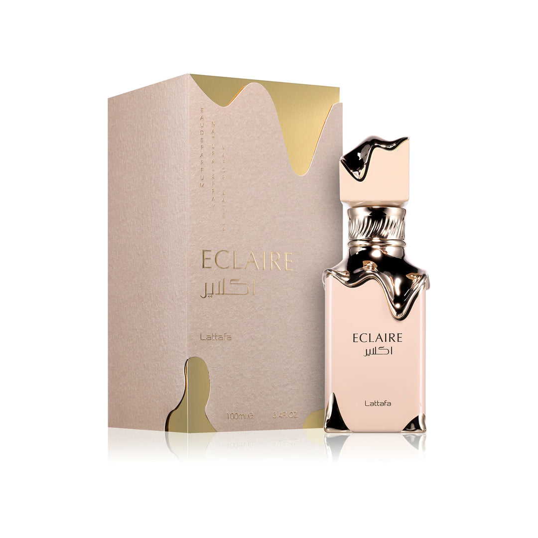 Embalagem elegante do perfume Eclaire da Lattafa