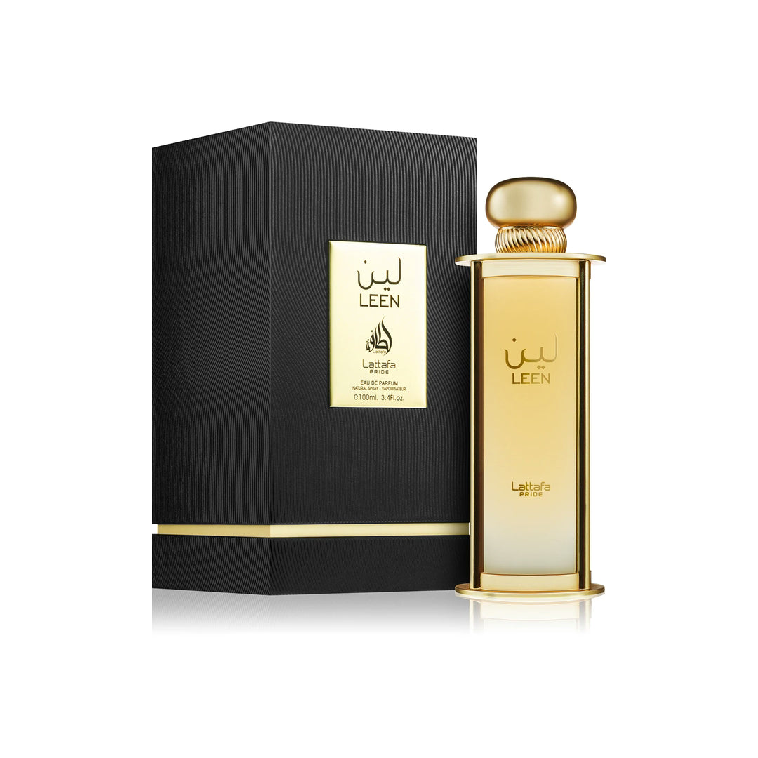 Embalagem elegante do perfume Leen da Lattafa Indorah Aroma